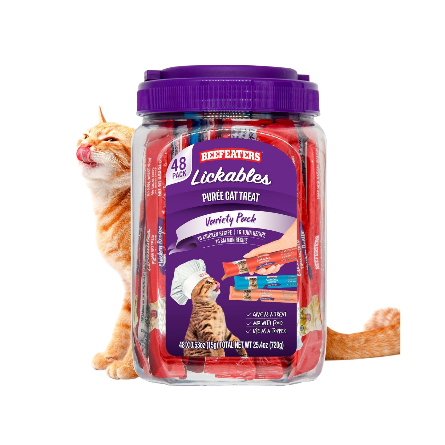 Beef Lickables Treat Tuna Pack