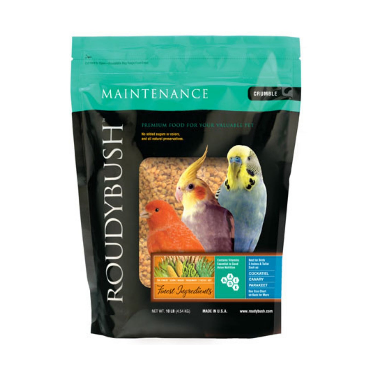 Roudybush Maintenance Crumble ( For Cockatiel, Canary, Parakeet ) 10lb Bag