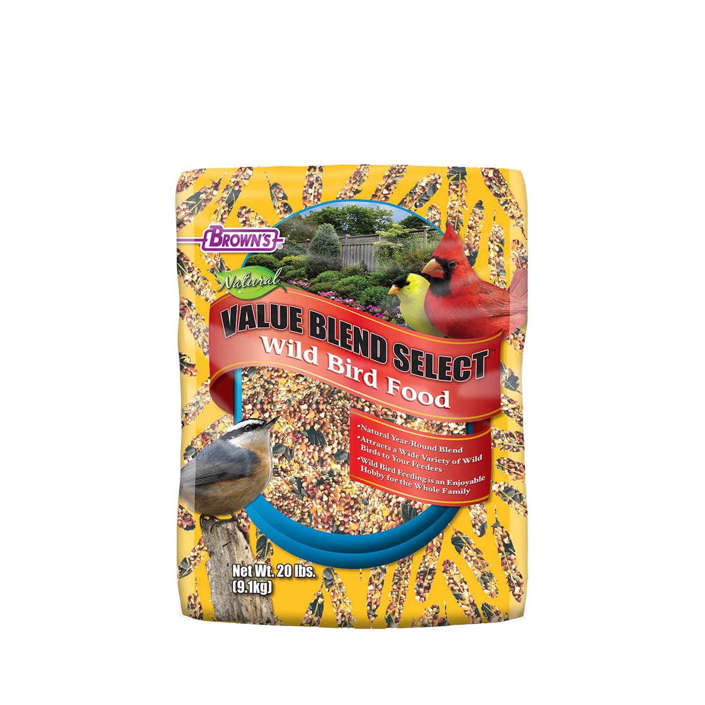 Browns Natural Value Blend Select Wild Bird Food 20lbs