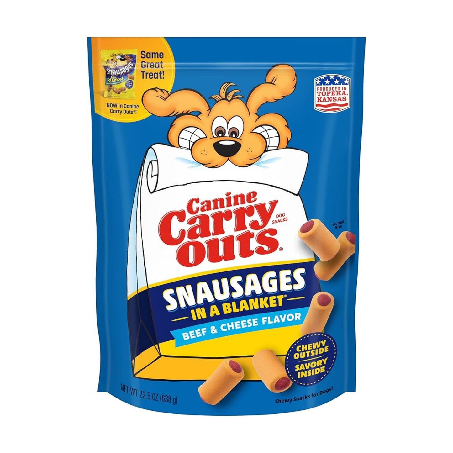 Canine Carry Outs Snausages In A Blanket Beef & Cheese Flavor