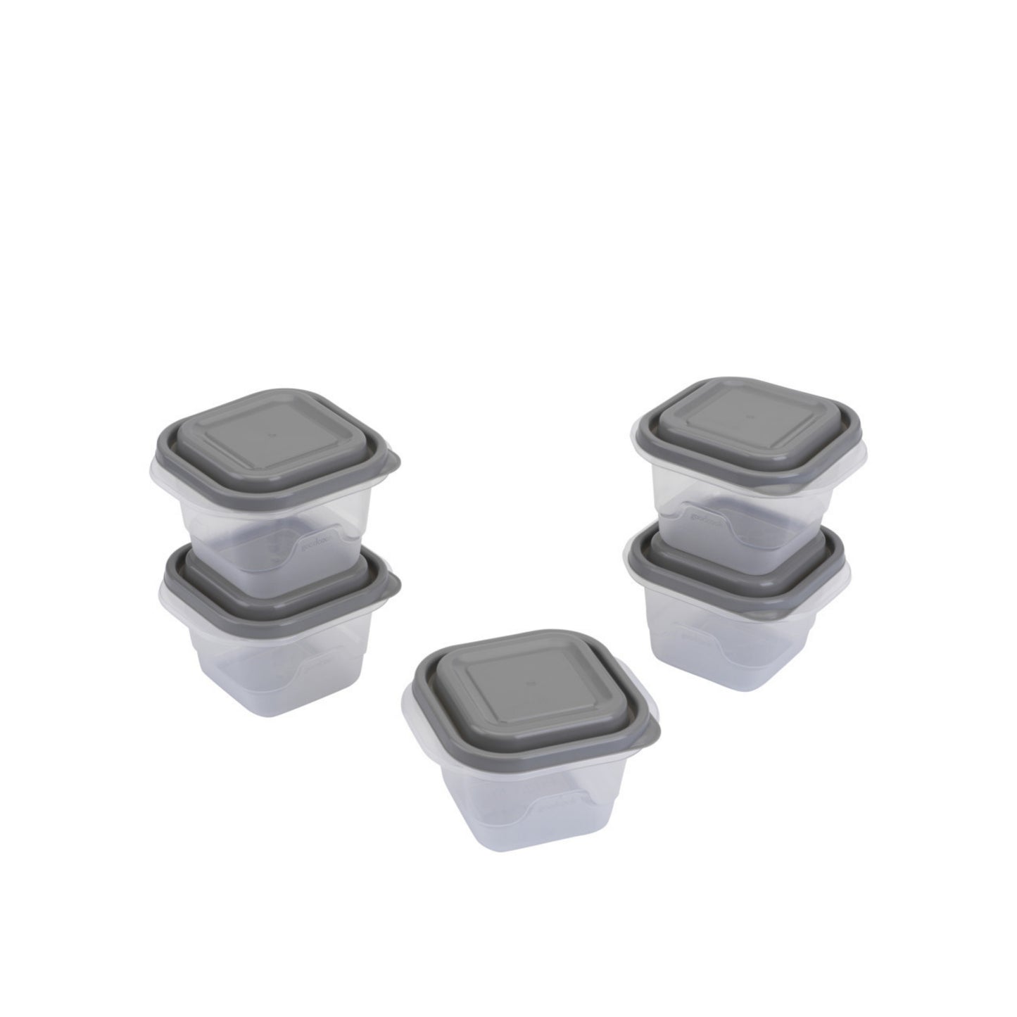Square Small Black Or White Food Diepenser With Lid