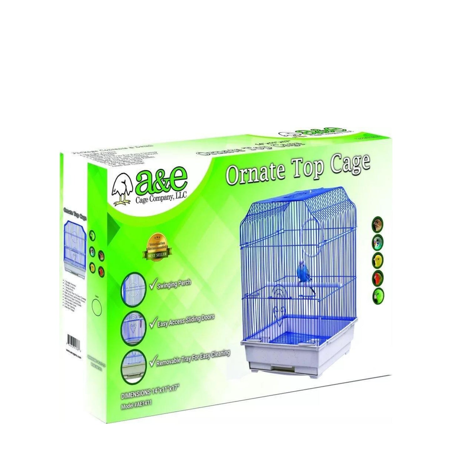 A & E Ornate Bird Cage ( Medium 14" X 11" )