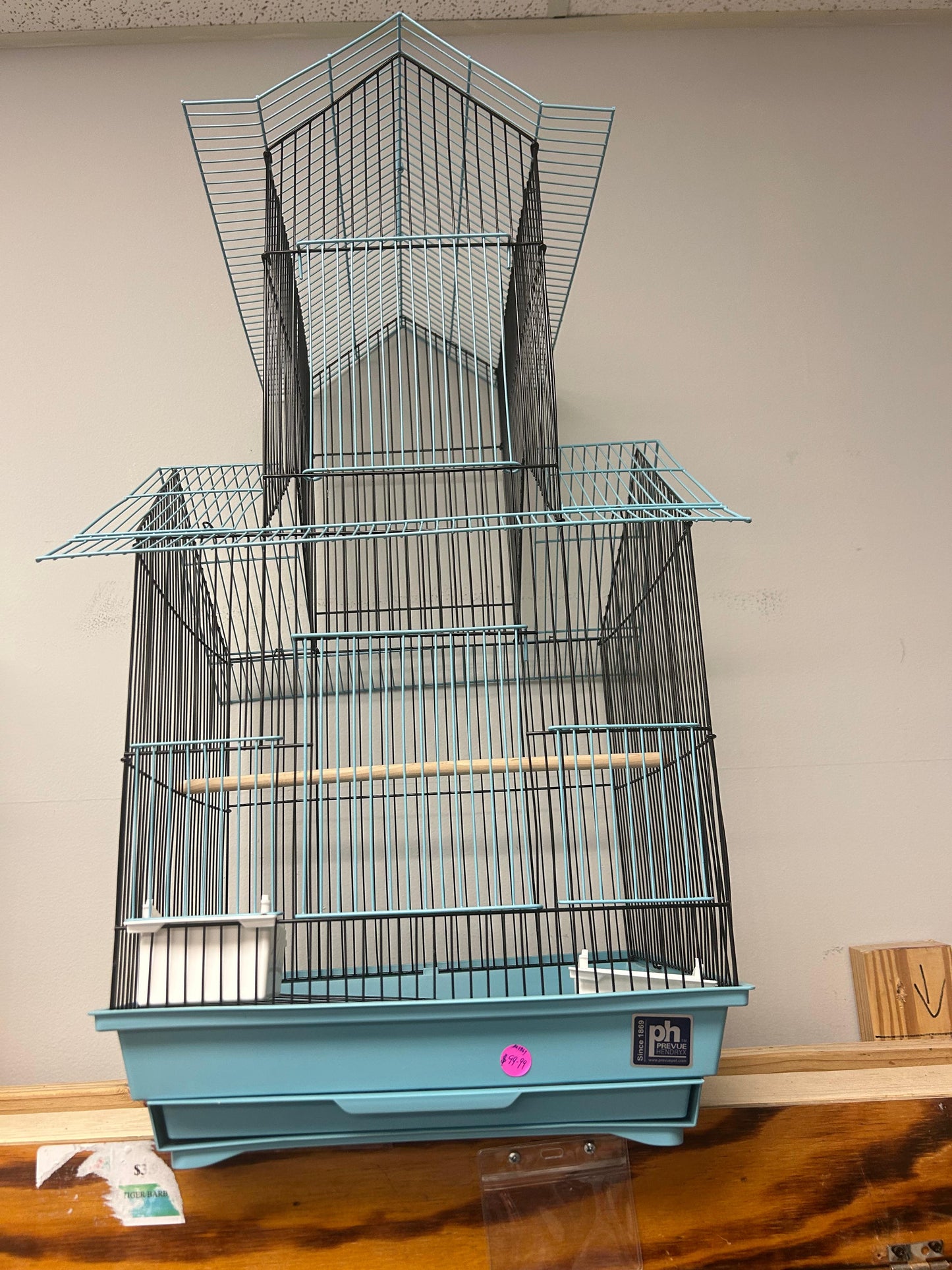 5018 Pet Pioneer House Top Cage (BLUE or RED and yellow)