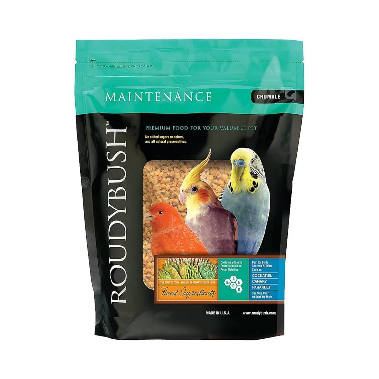 Roudybush Maintenance Crumble ( For Cockatiel, Canary, Parakeet )