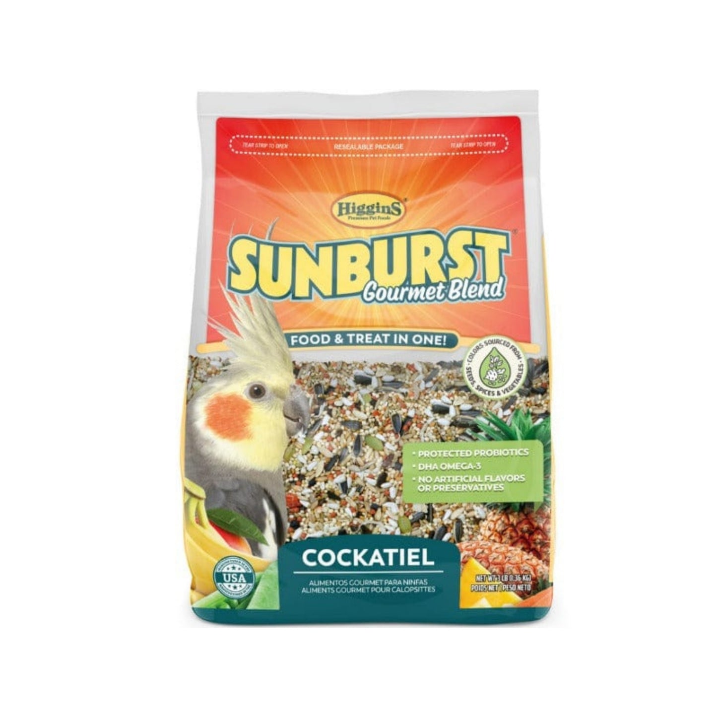 Sunburst Gourmet Cockatail Blend Food& Treat In One
