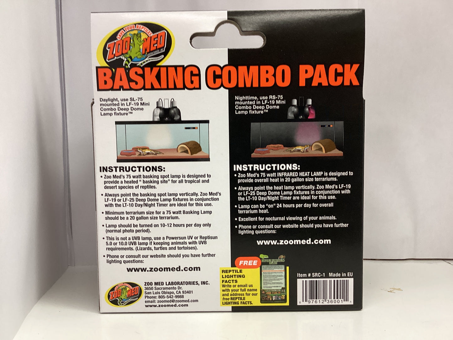 Zoo Med Basking Combo Pack - Repti Basking Spot Lamp & Nocturnal Infrared Heat Lamp 75W