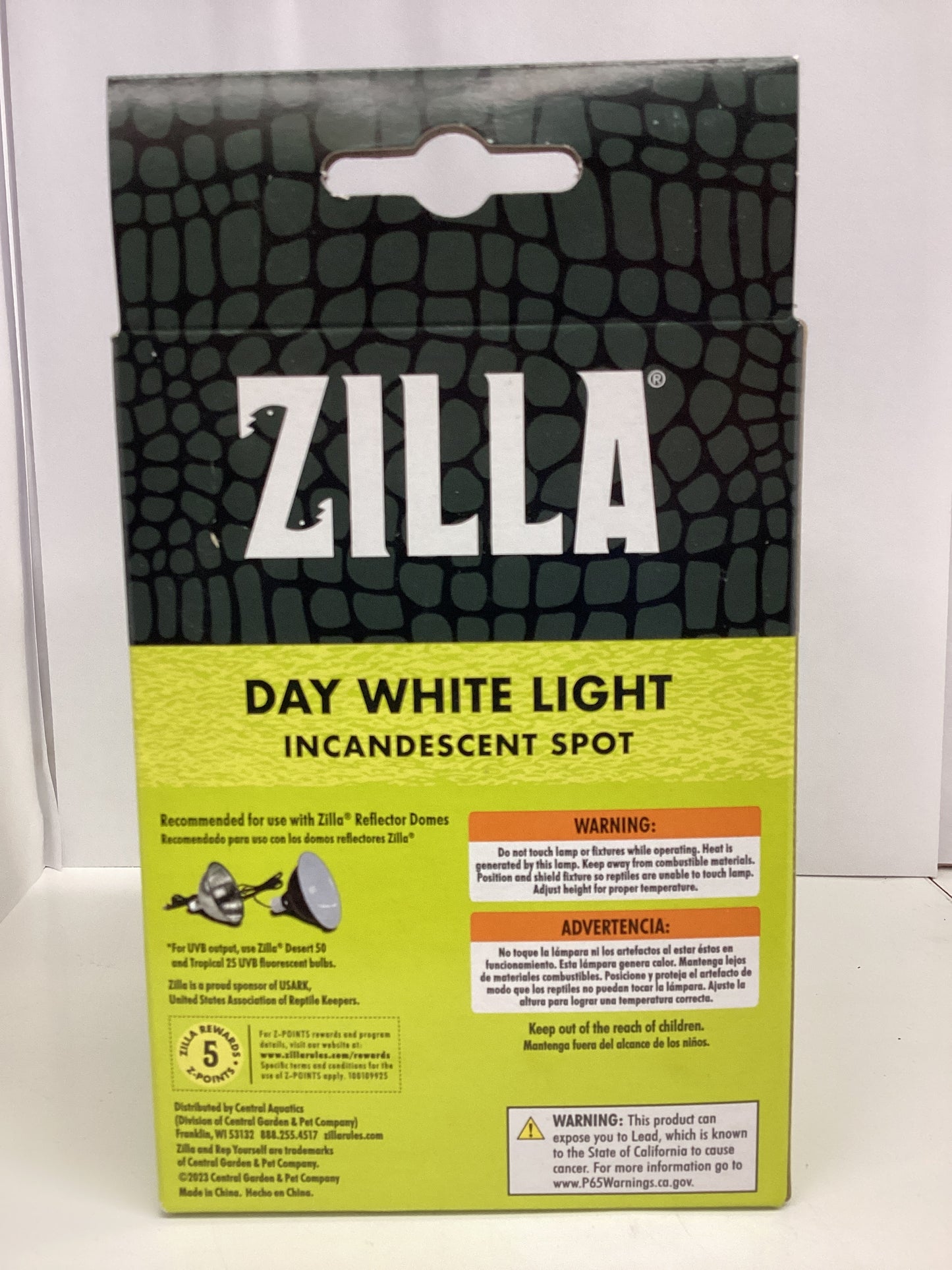 Zilla Day White Light Incandescent Spot 75W - Reptile Basking Heat Lamp