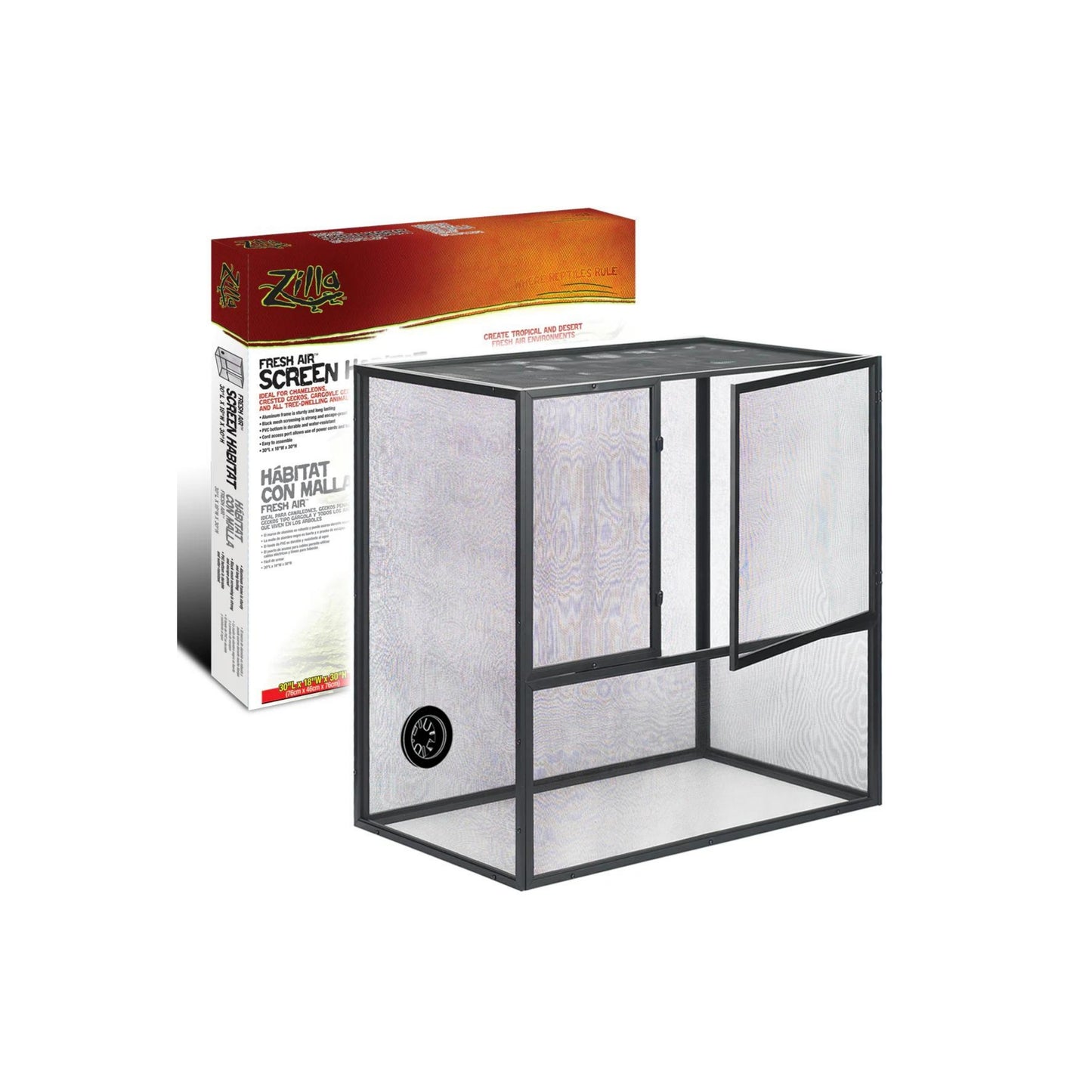 Zilla Fresh Air Screen Habitat 30" L X18" W X30" H