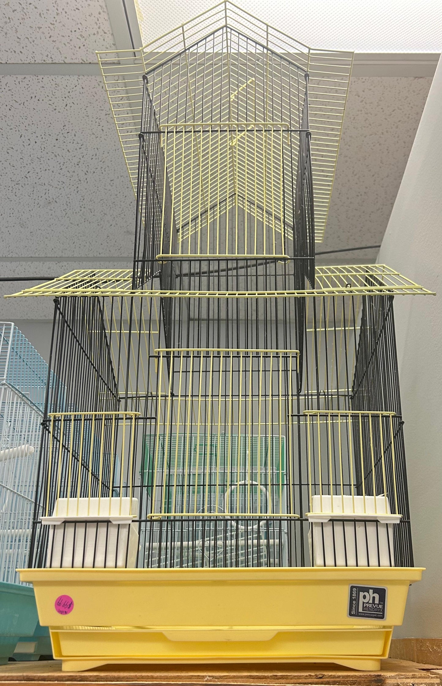 5018 Pet Pioneer House Top Cage  (BLUE or RED and yellow)