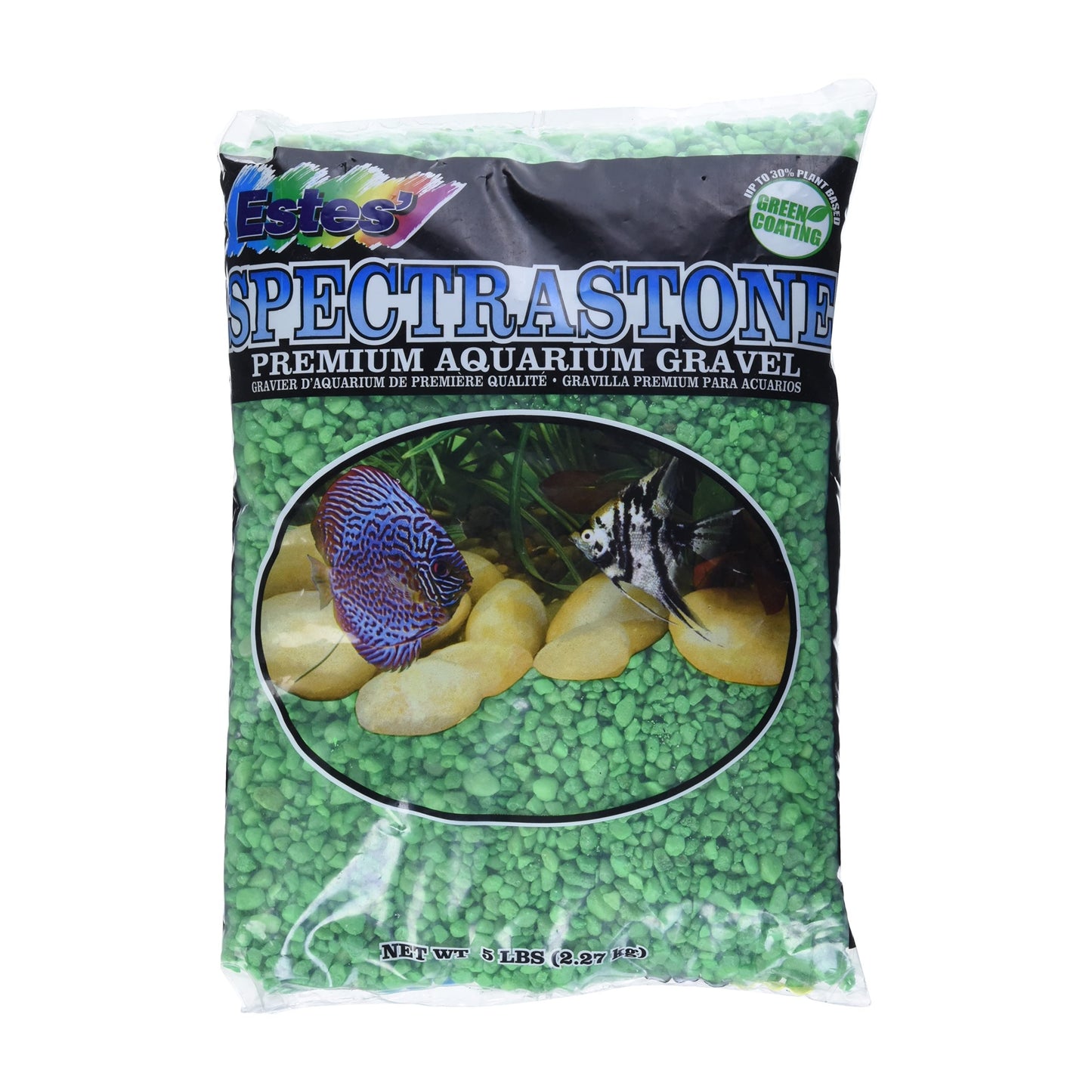 Estes' Spectrastone Premium Aquarium Gravel 5LBS PG Green