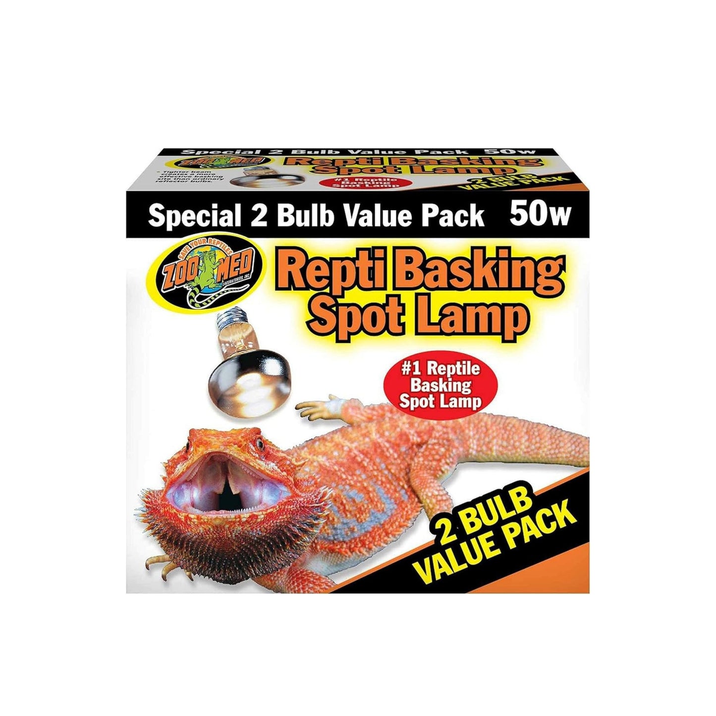 Zoo Med Repti Basking Spot Lamp 50w 2 Bulb Value Pack