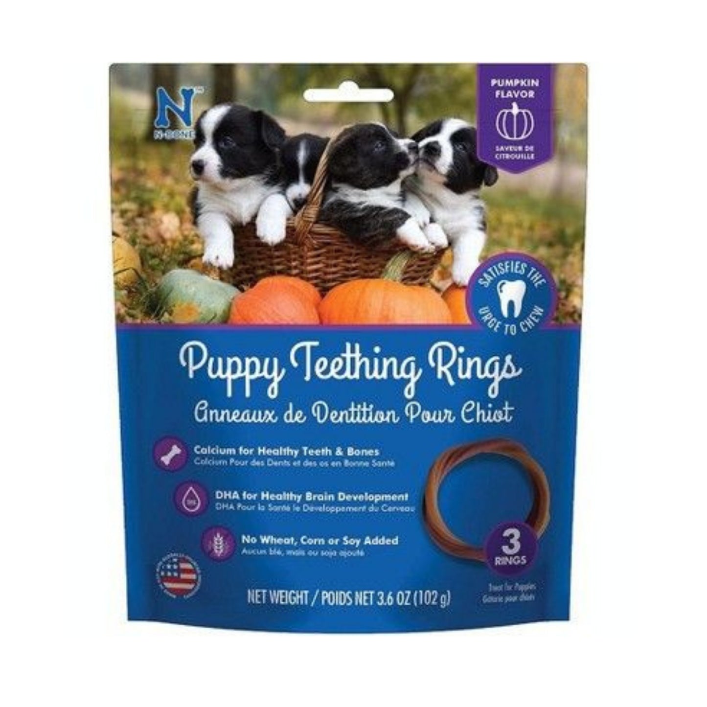 N Bone Puppy Teething Rings Pumpkin Flavor