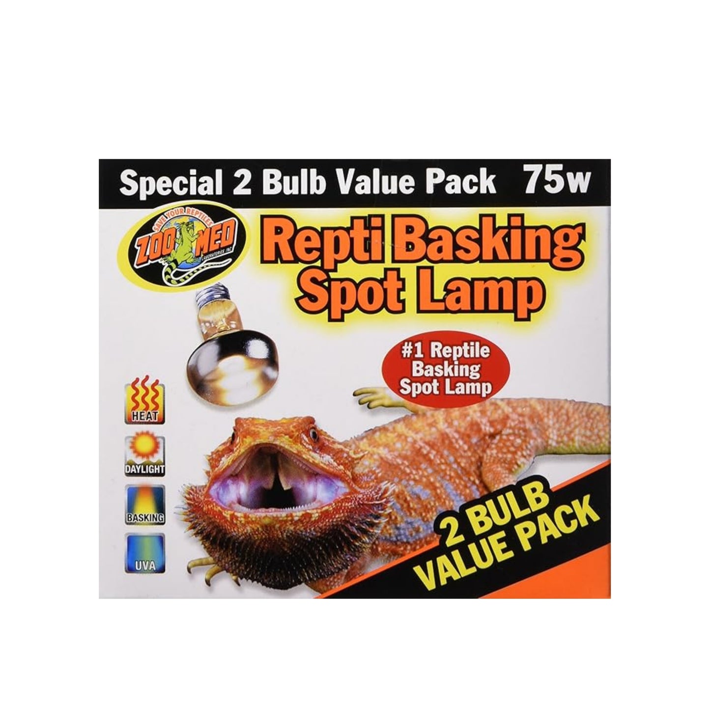 Repti Basking Spot Lamp (2bulb Value Pack 75w)