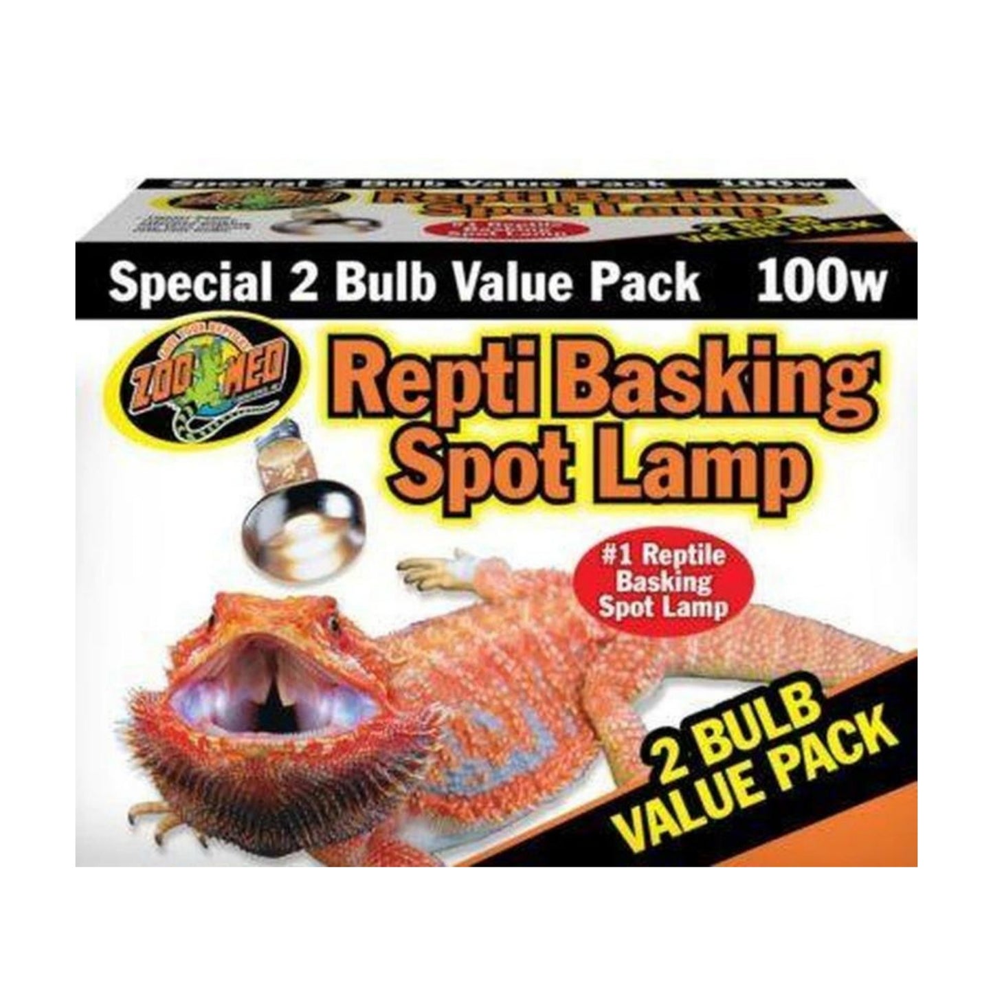 Repti Basking Spot Lamp (2 Bulb Value Pack 100w)