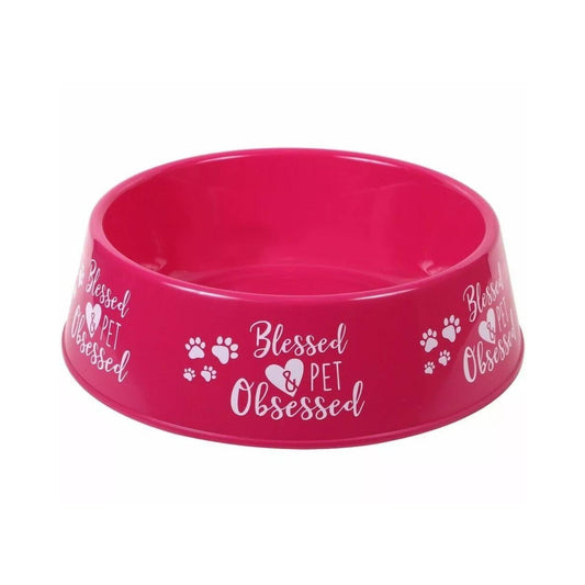 Blessed & Pet Obsessed Dog Bowl ( Large )