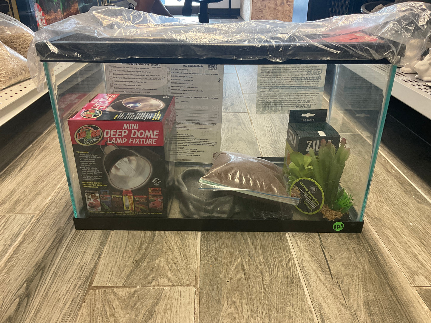 Reptile Habitat Starter Combo Kit (with Tank &amp; Lid)
